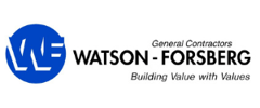 Watson Forsberg General Contractors logo - Building value with values.